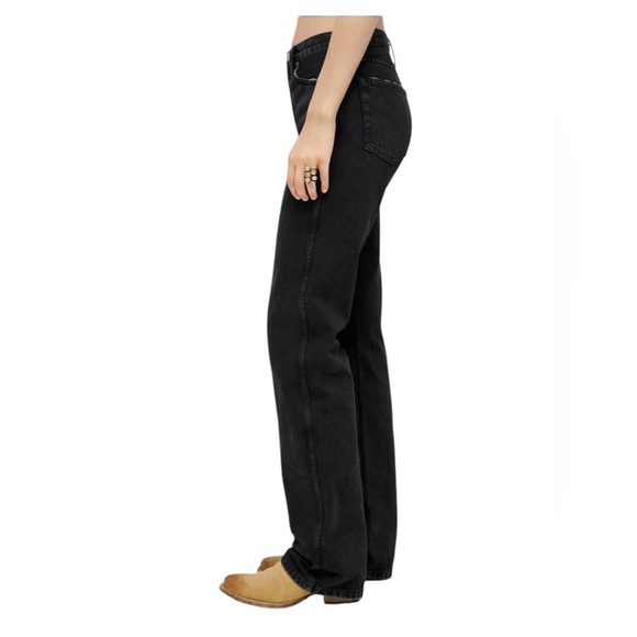 RE/DONE 90s High Rise Loose Black Jeans 28 - Picture 2 of 4